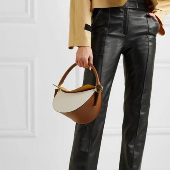 Yuzefi Multicolor Dip Shoulder Bag - Mustard / Cinnamon - Picture 3 of 11